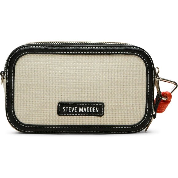 Derrick Double Zip Crossbody Bag Womens Organizer Adjustable Strap - Picture 3 of 6